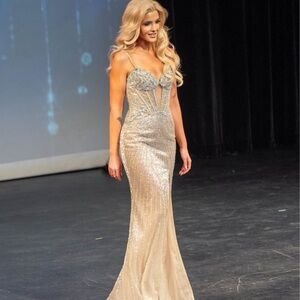 Sherri Hill crystal pageant/prom gown